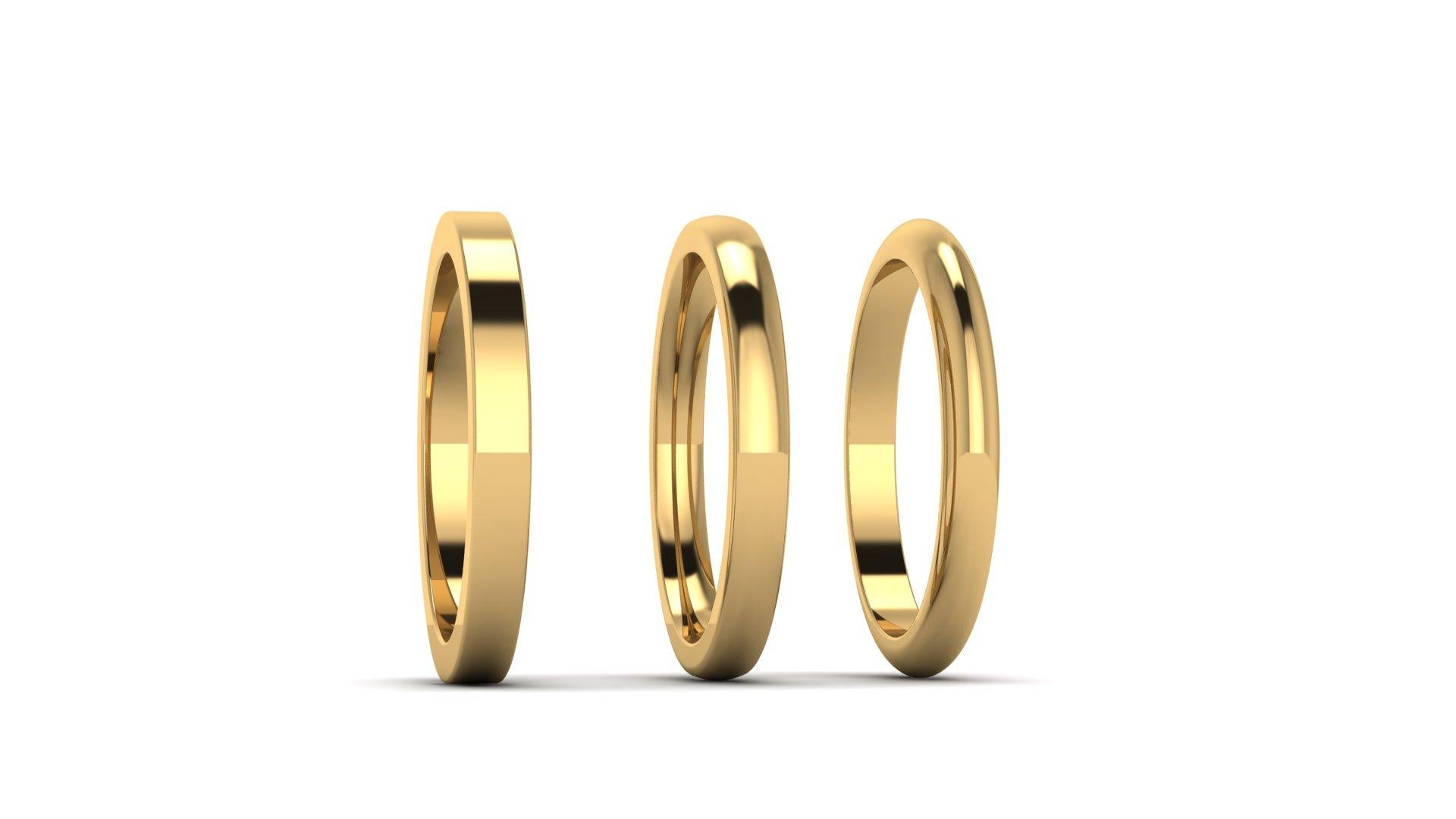 Im Angebot: Classic 18k Gelbgold Ehering für Mann und Frau () 5