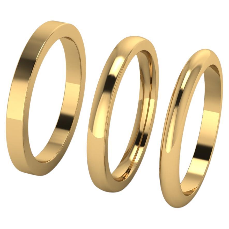 For Sale:  Classic 18k Yellow gold wedding band for man and women