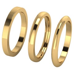 Classic 18k Yellow gold wedding band for man and women