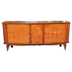 Classic 1940's Französisch Art Deco Palisander Buffet / Sideboard Stil Jules Leleu