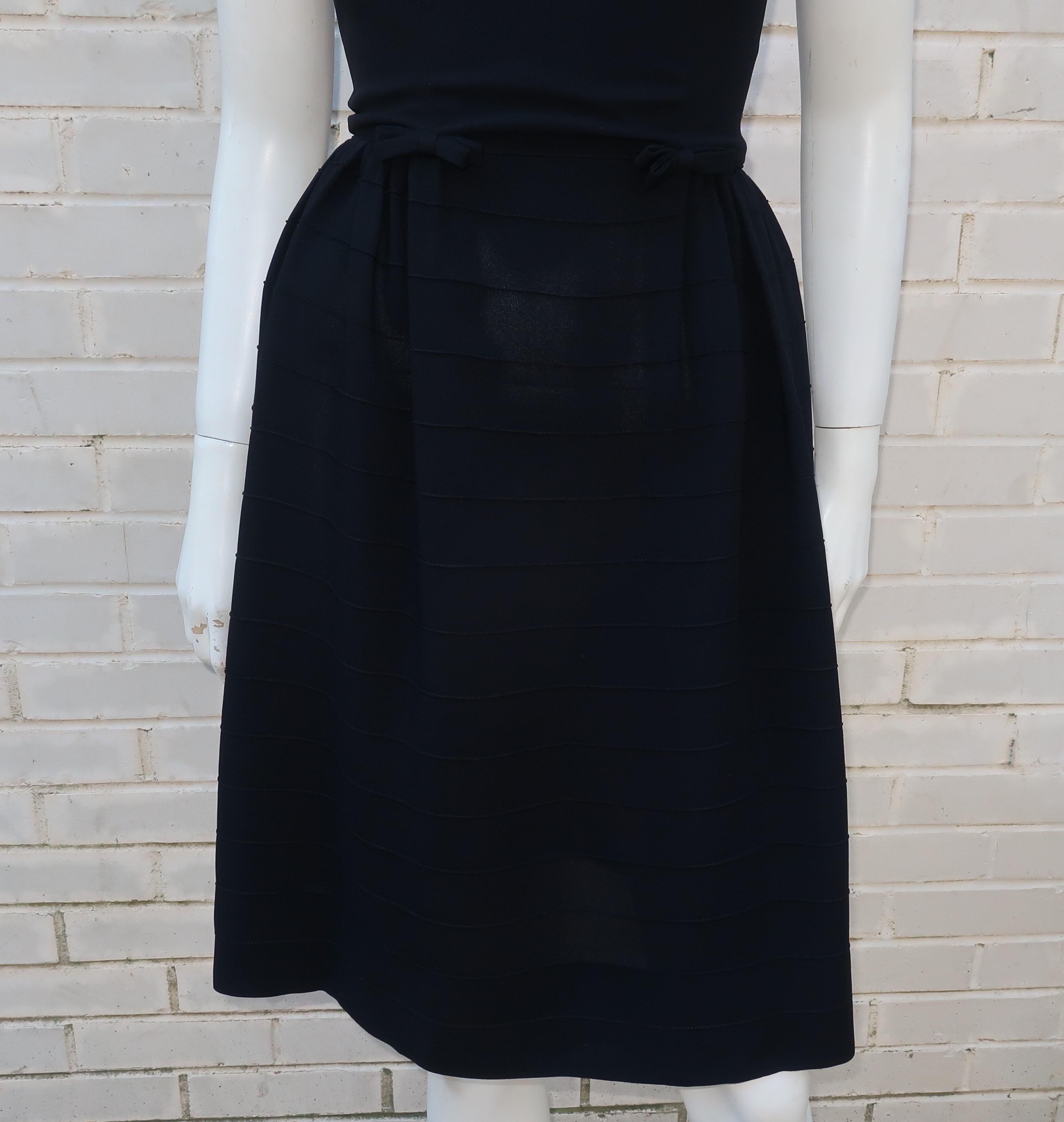 Women's Classic 1950's Best & Company Little Black Dress With Bows