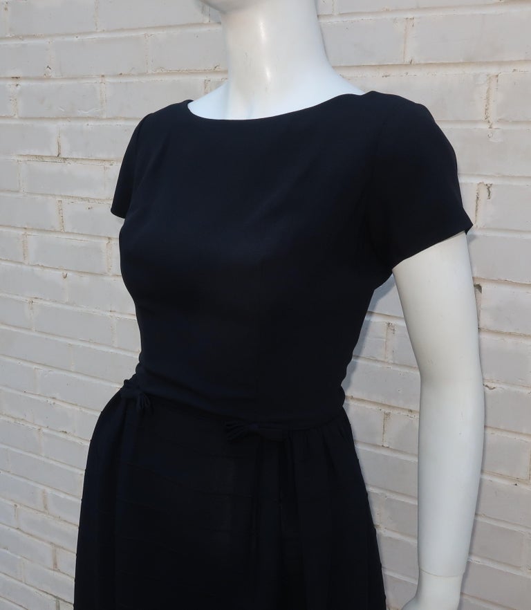 Classic 1950's Best and Company Little Black Dress With Bows For Sale ...