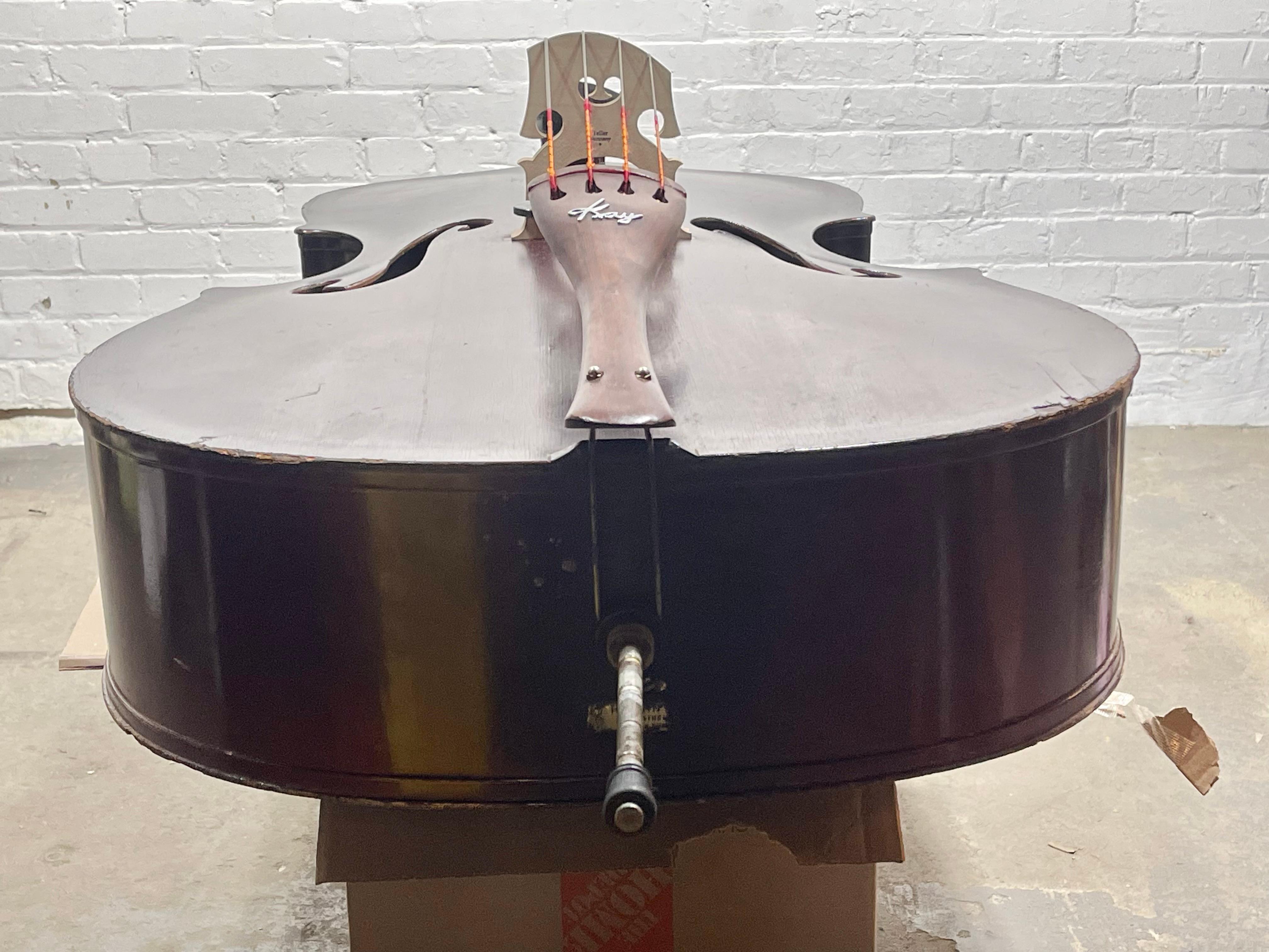 Classic 1950s Kay M 1 Upright String Bass, Standard 3/4 size en venta 6
