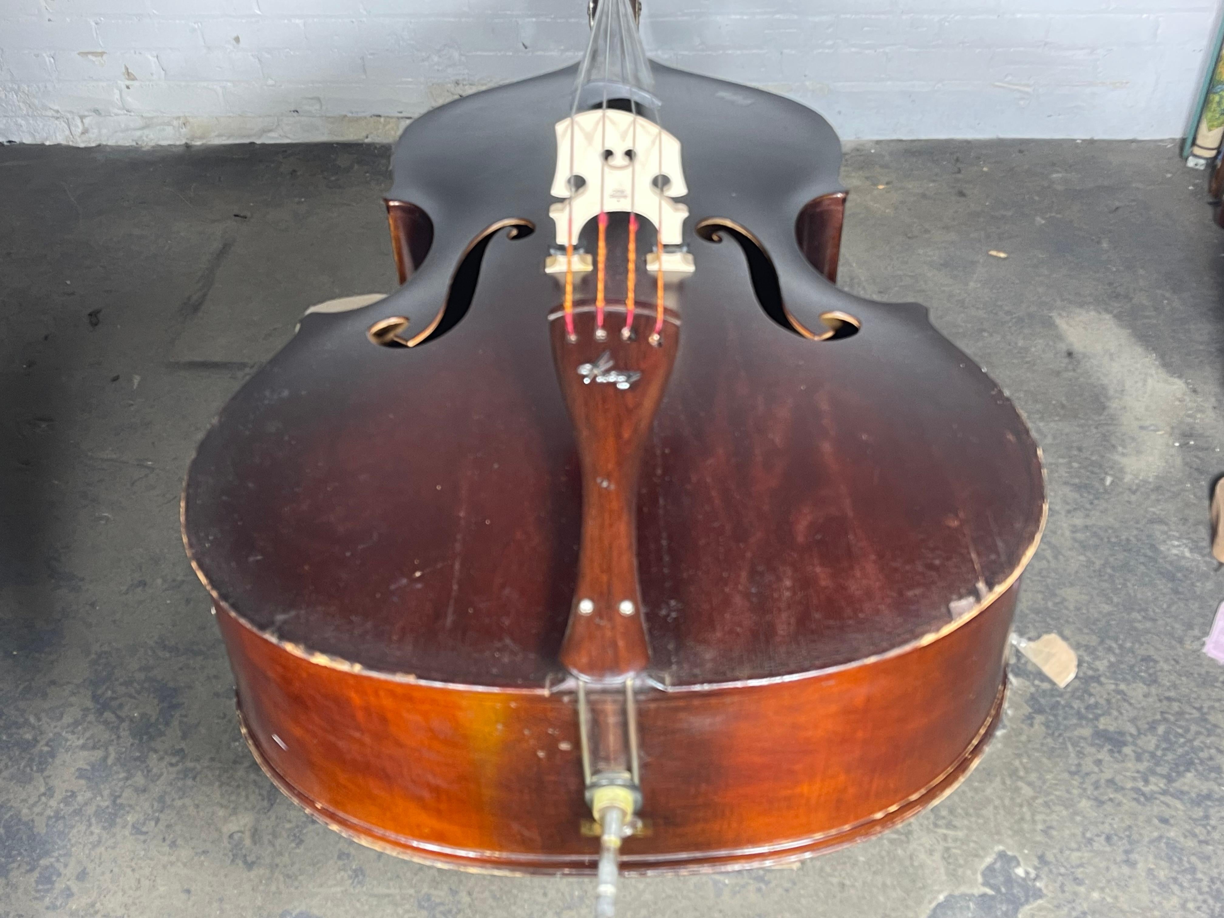 Classic 1950s Kay M 1 Upright String Bass, Standard 3/4 size en venta 7
