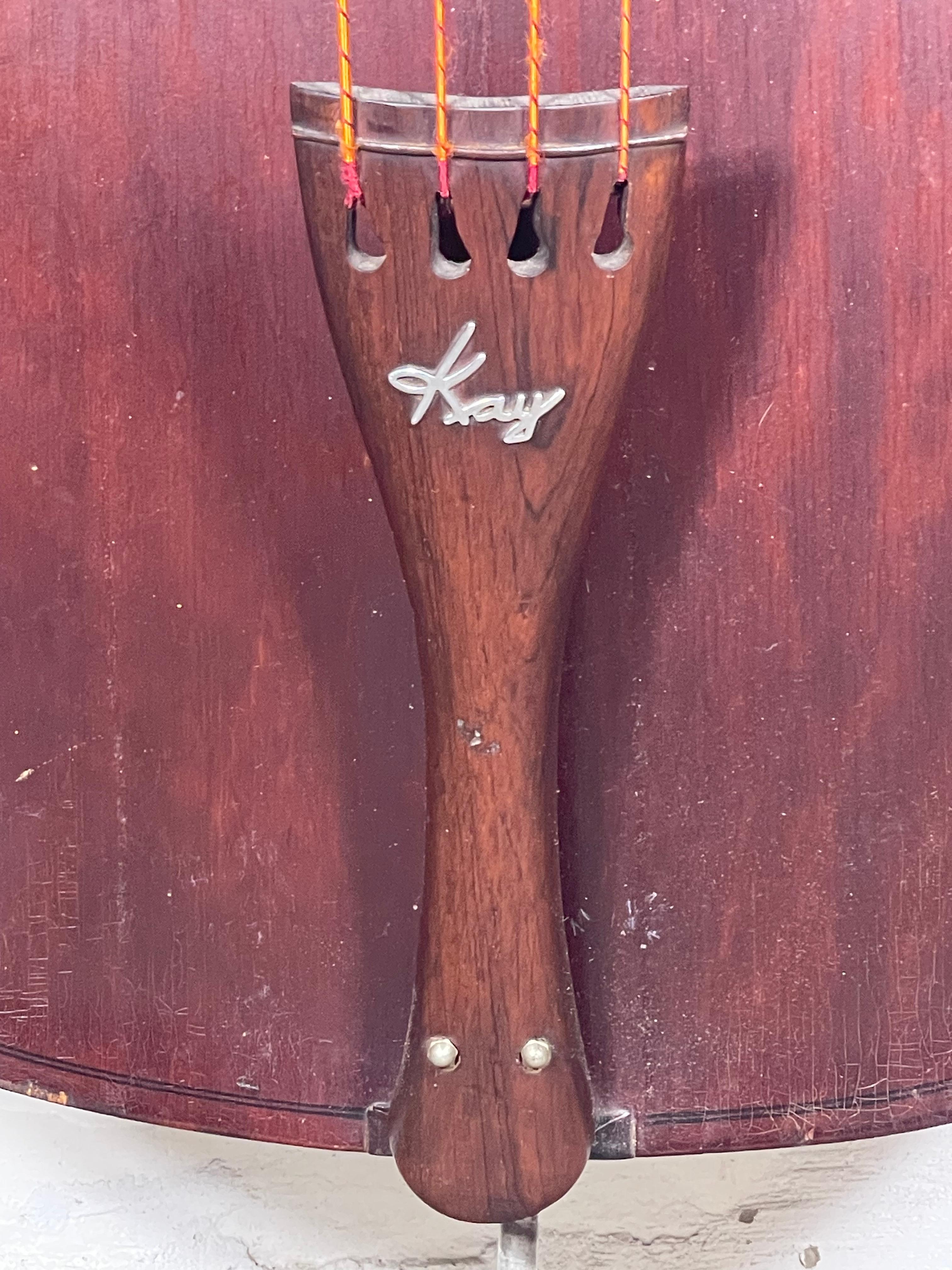 Classic 1950s Kay M 1 Upright String Bass, Standard 3/4 size en venta 2