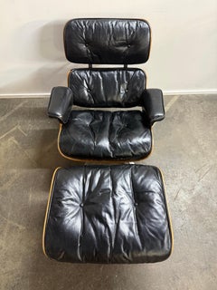 Classic 1960s Herman Miller Eames Lounge Chair and Ottoman