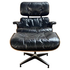 Classic 1960s Herman Miller Eames Lounge Chair and Ottoman