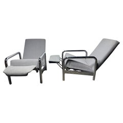 Classic 1970's Chrome Reclining Lounge Chairs von Milo Baughman