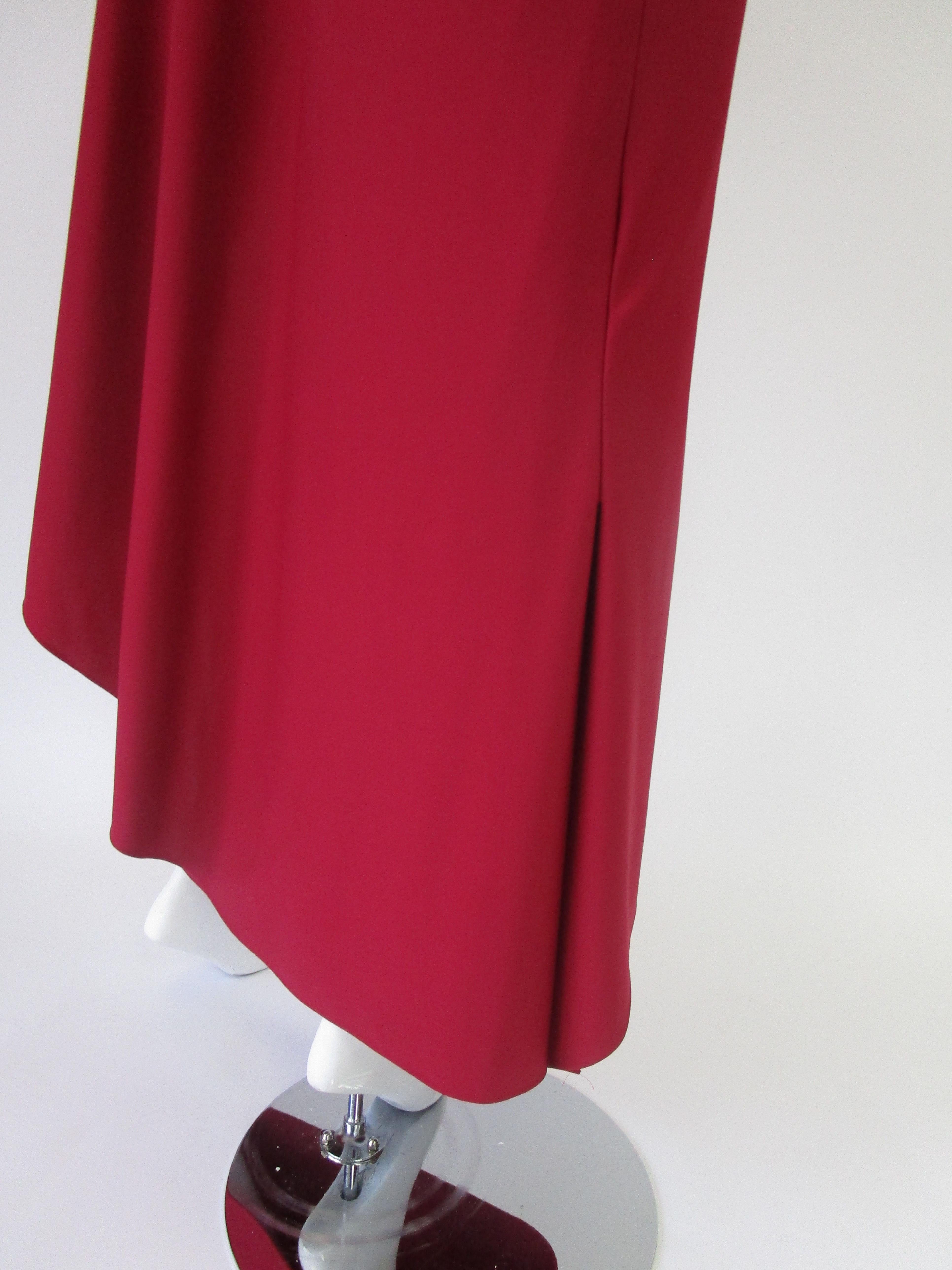 Classic 1980’s Halston Red Grecian Jersey Dress  3
