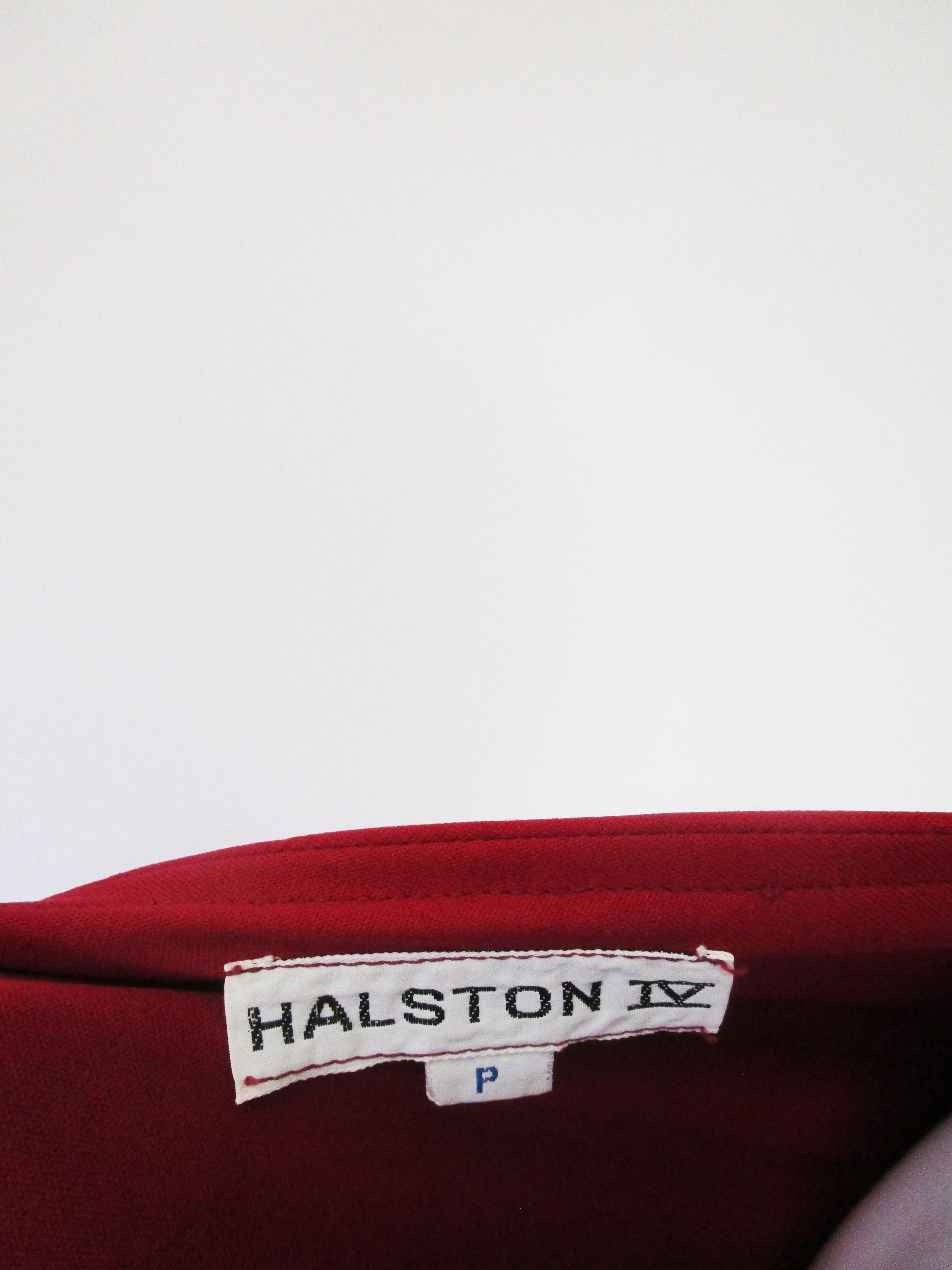 Classic 1980’s Halston Red Grecian Jersey Dress  4