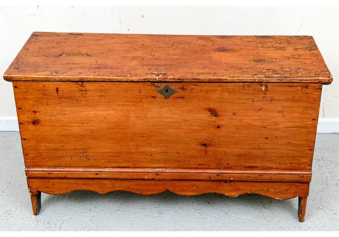 Classic 19th. C. American Six Board Blanket Chest 7
