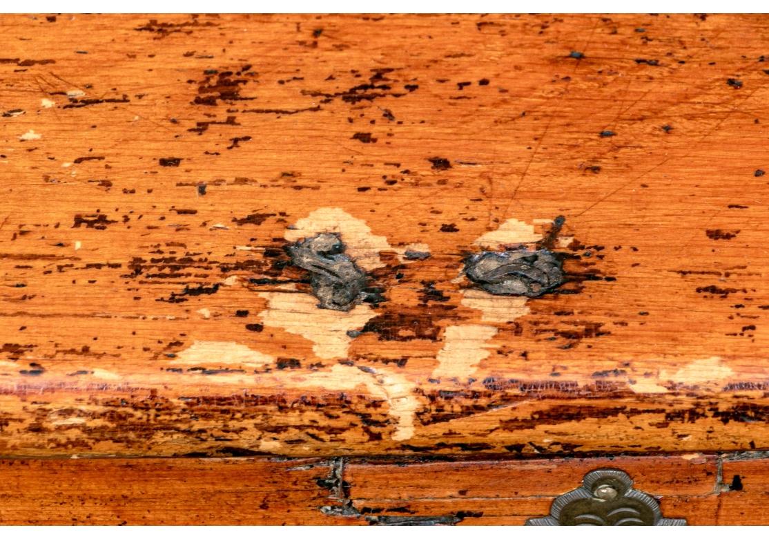 Classic 19th. C. American Six Board Blanket Chest 8