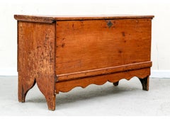 Classic 19th. C. American Six Board Blanket Chest