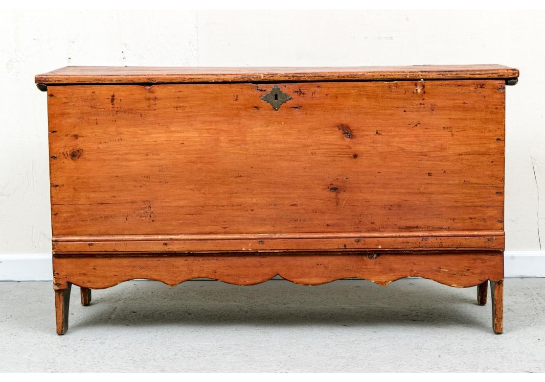 19th Century Classic 19th. C. American Six Board Blanket Chest