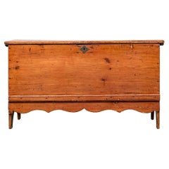 Antique Classic 19th. C. American Six Board Blanket Chest