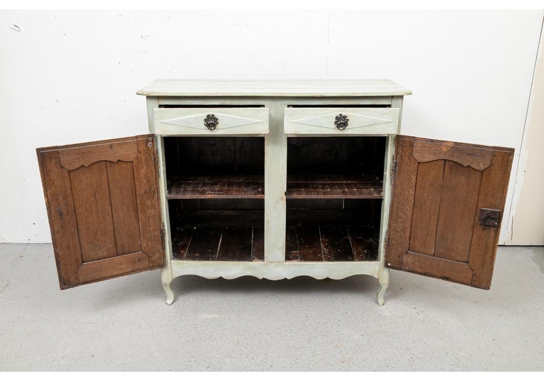 Hand-Painted Classic 19th Century Country French Paint Decorated Cabinet For Sale