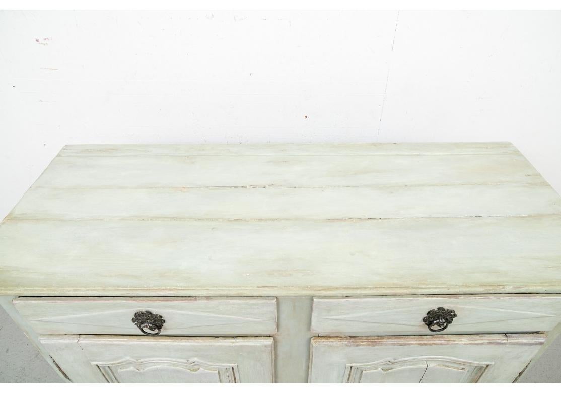 Classic 19th Century Country French Paint Decorated Cabinet In Good Condition For Sale In Bridgeport, CT