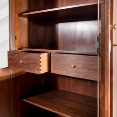 Classic 2-Doors Walnut Bookcase