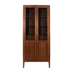 Classic 2-Doors Walnut Bookcase