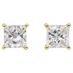Classic 2.00ct Double Excellent Ideal Cut Diamonds Stud Earrings