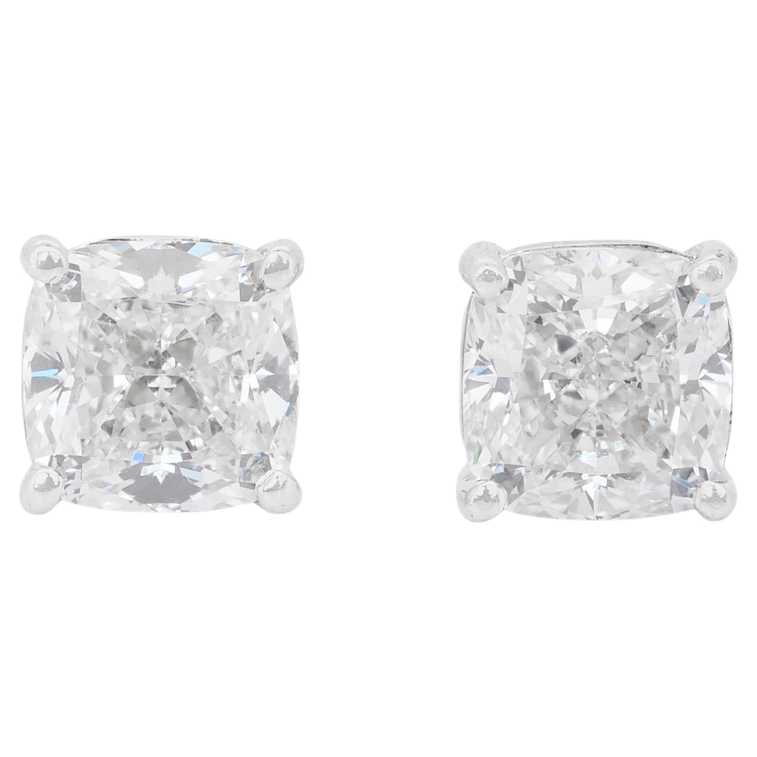 Classic 2.02ct Diamonds Stud Earrings in 18k White Gold - IGI Certified