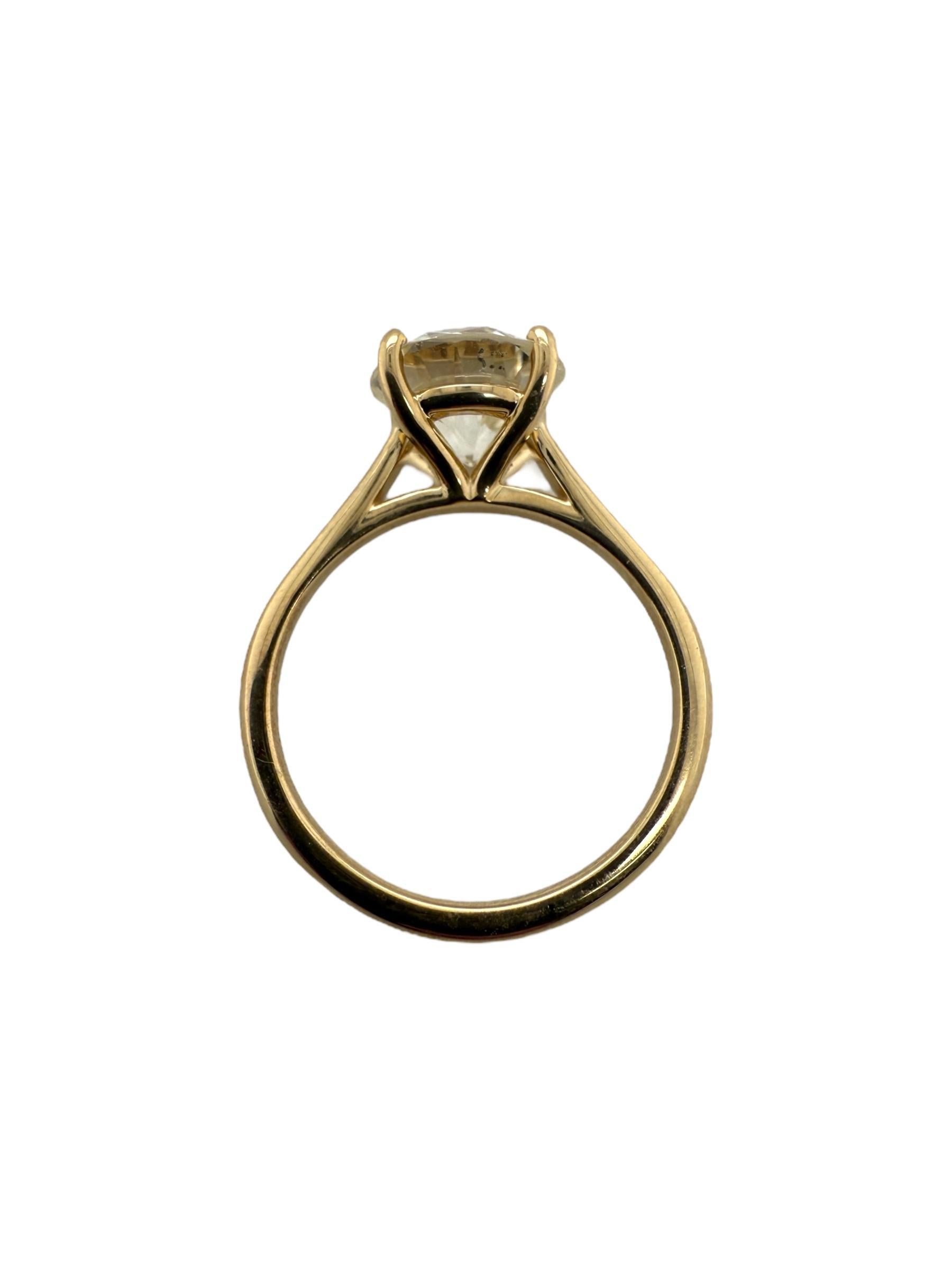 Classic 3.01 Carat Old European Cut Diamond Solitaire Engagement Ring GIA en vente 4