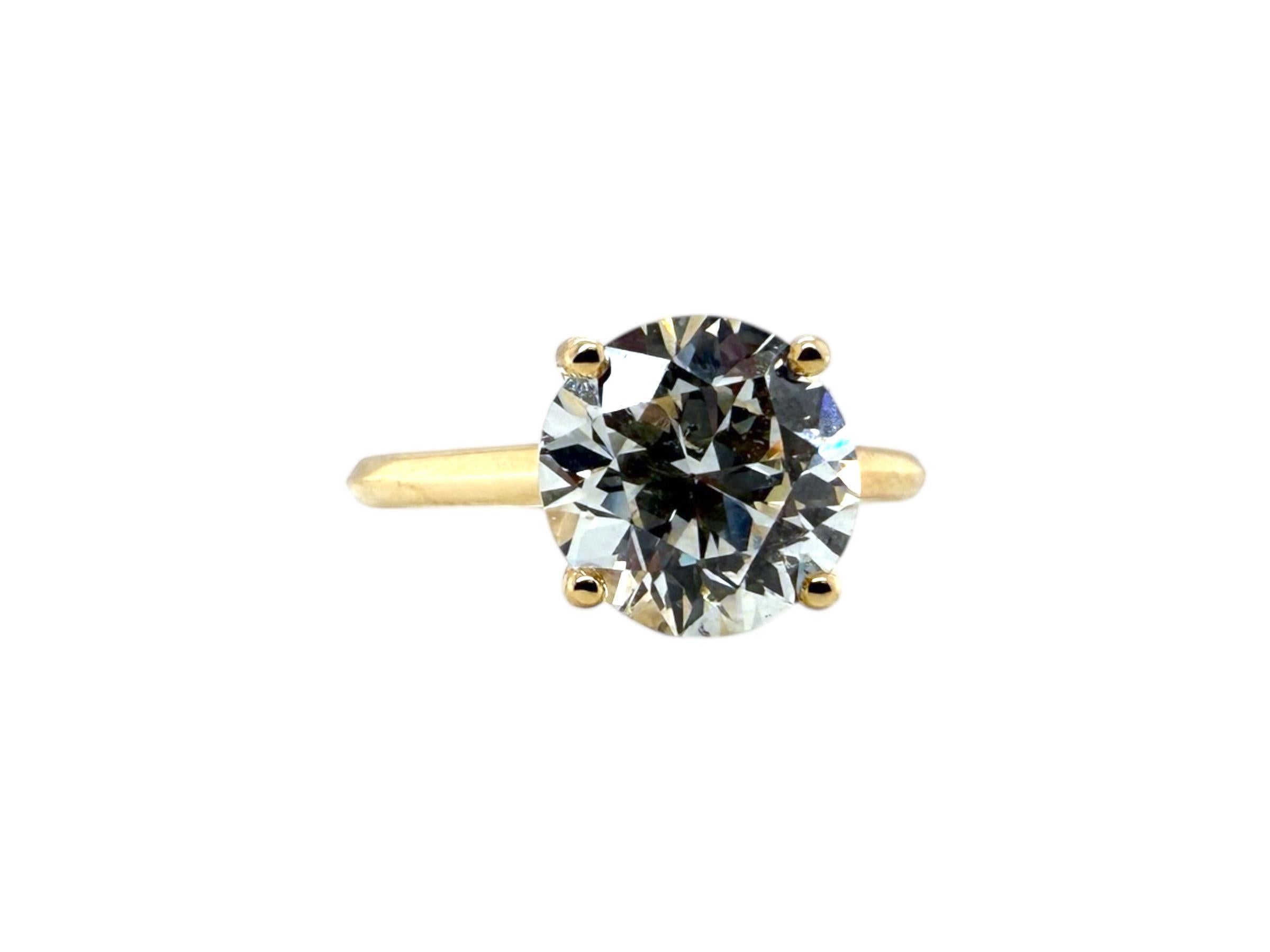 Classic 3.01 Carat Old European Cut Diamond Solitaire Engagement Ring GIA Pour femmes en vente