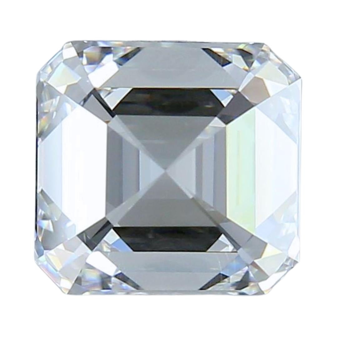 Women's Classic 3.01ct Ideal Cut Square-Shaped Diamond - GIA Certified For Sale
