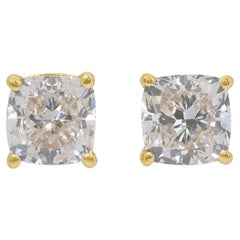 Classic 3,02ct Diamanten Ohrstecker in 18k Gelbgold - IGI zertifiziert