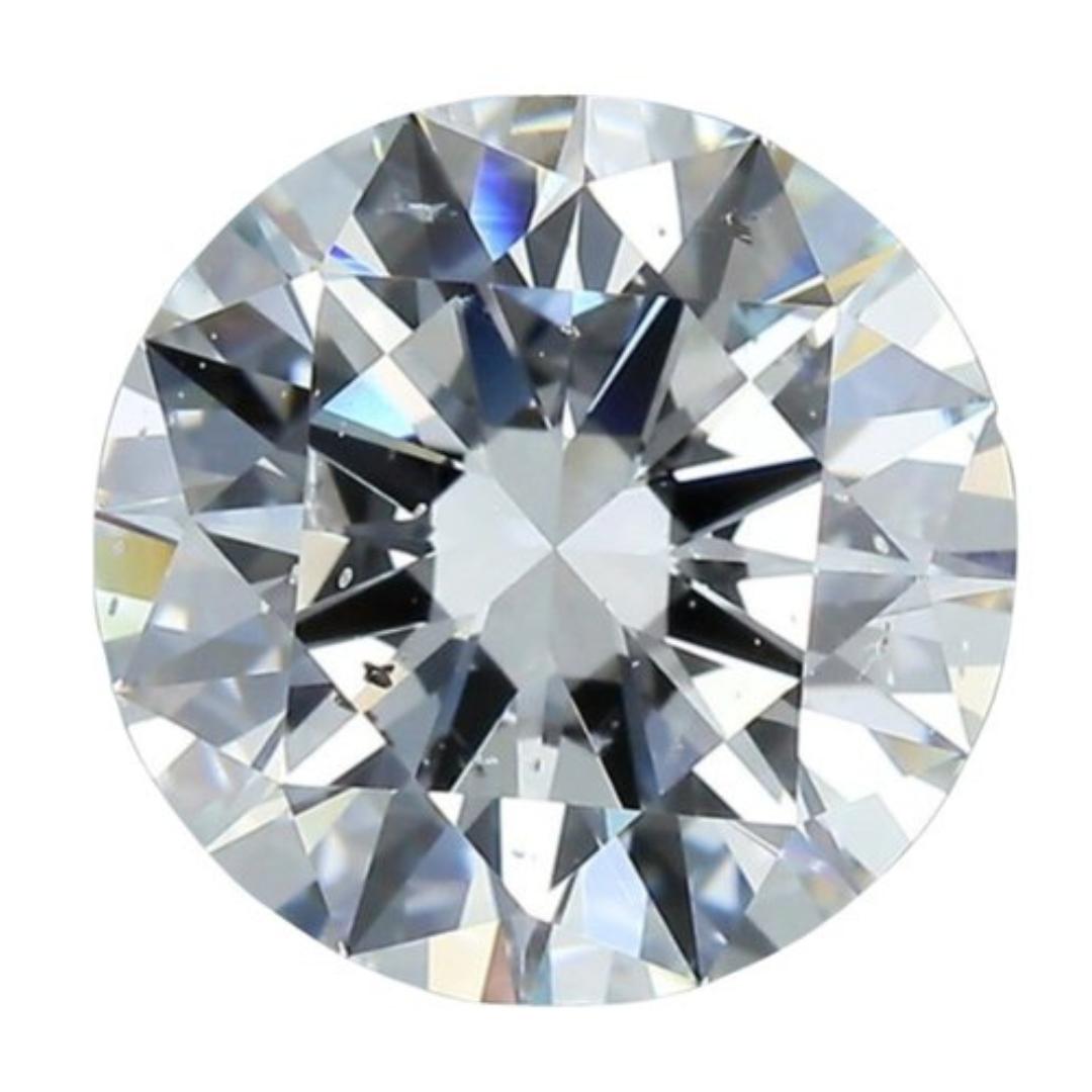 Classic 4.06ct Triple Excellent Ideal Cut Round Diamond - GIA Certified For Sale 2