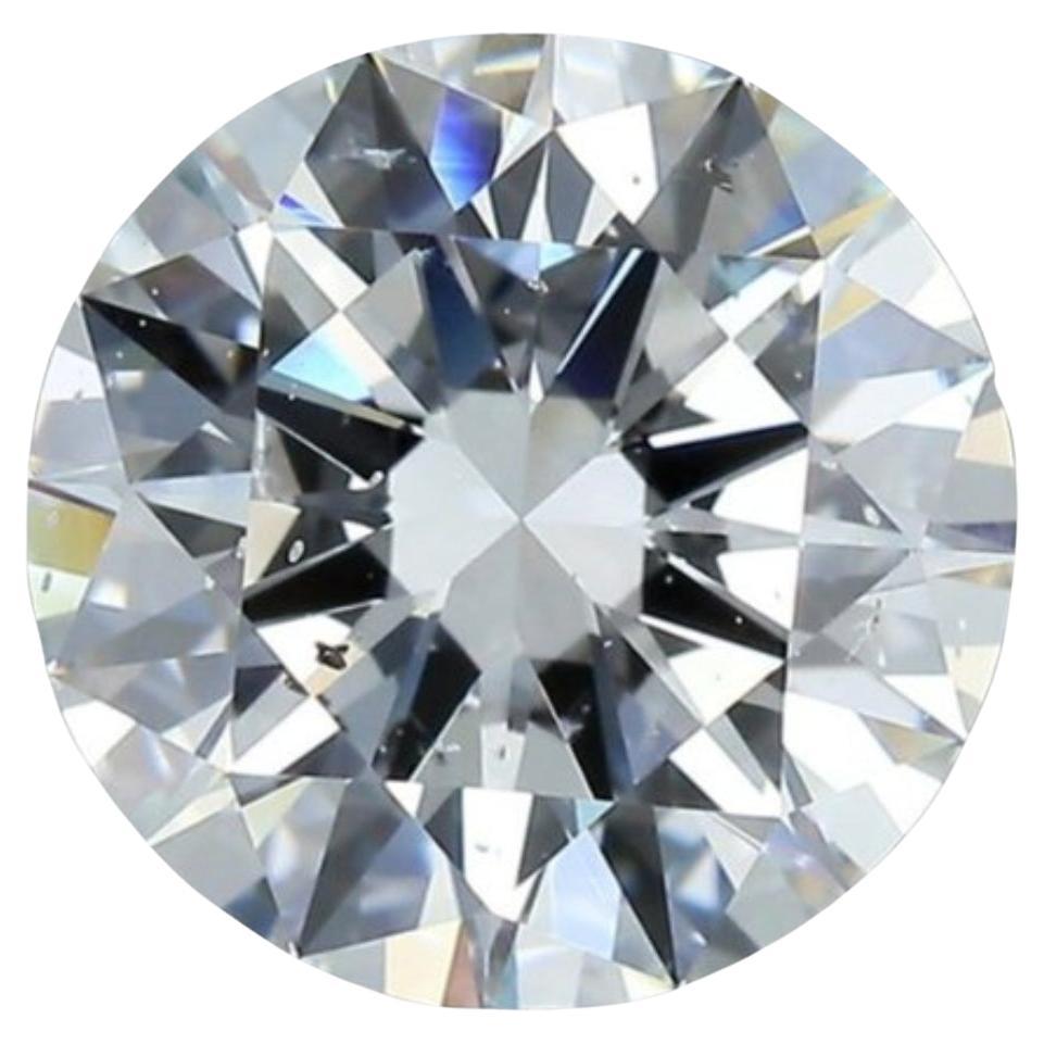 Classic 4.06ct Triple Excellent Ideal Cut Round Diamond - GIA Certified
