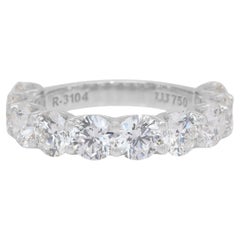 Anello classico con diamanti da 4,11 carati in oro bianco 18 carati - certificato IGI