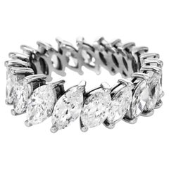 Classique 4.50cts Marquise Diamond Gold Eternity  Anneau