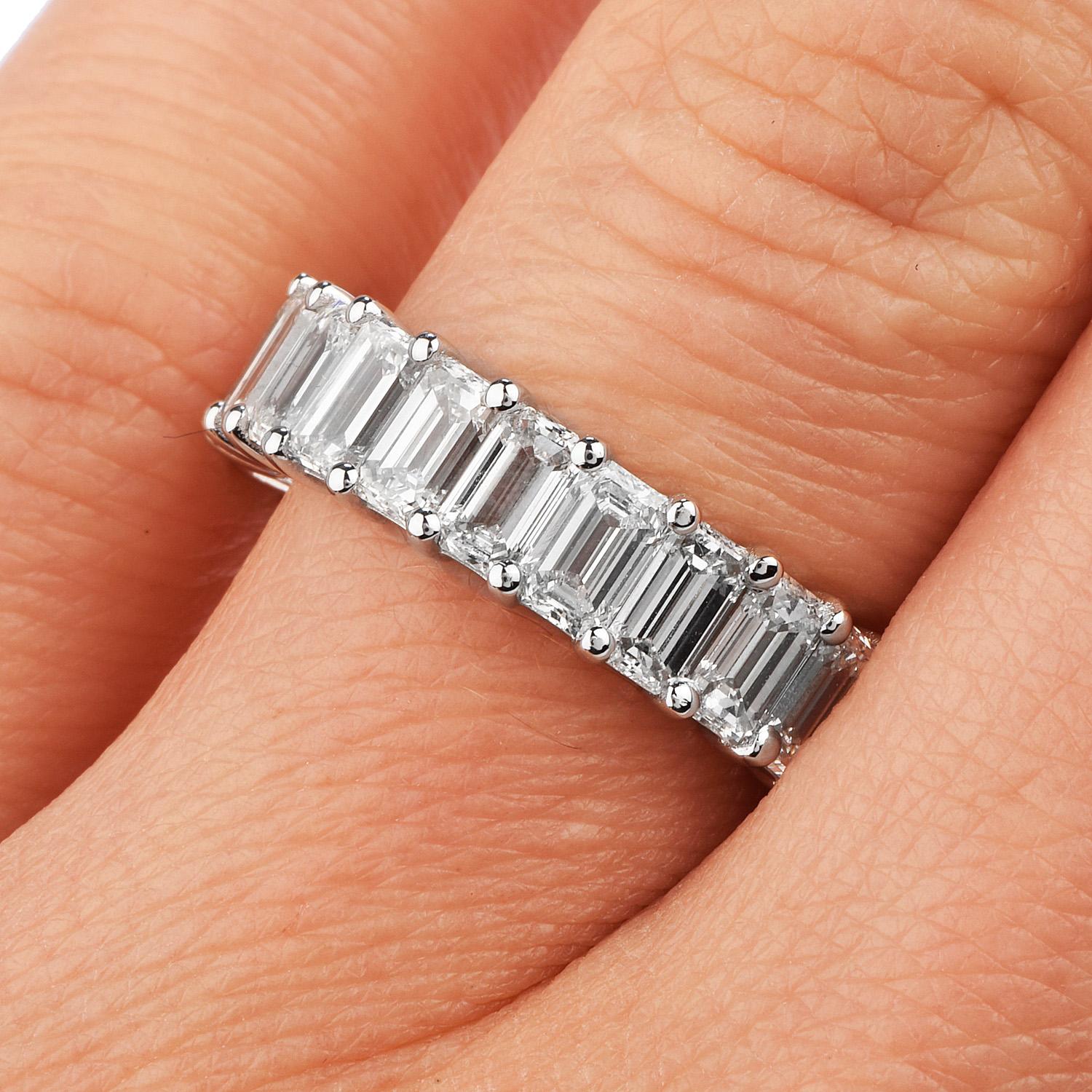 diamond baguette infinity ring