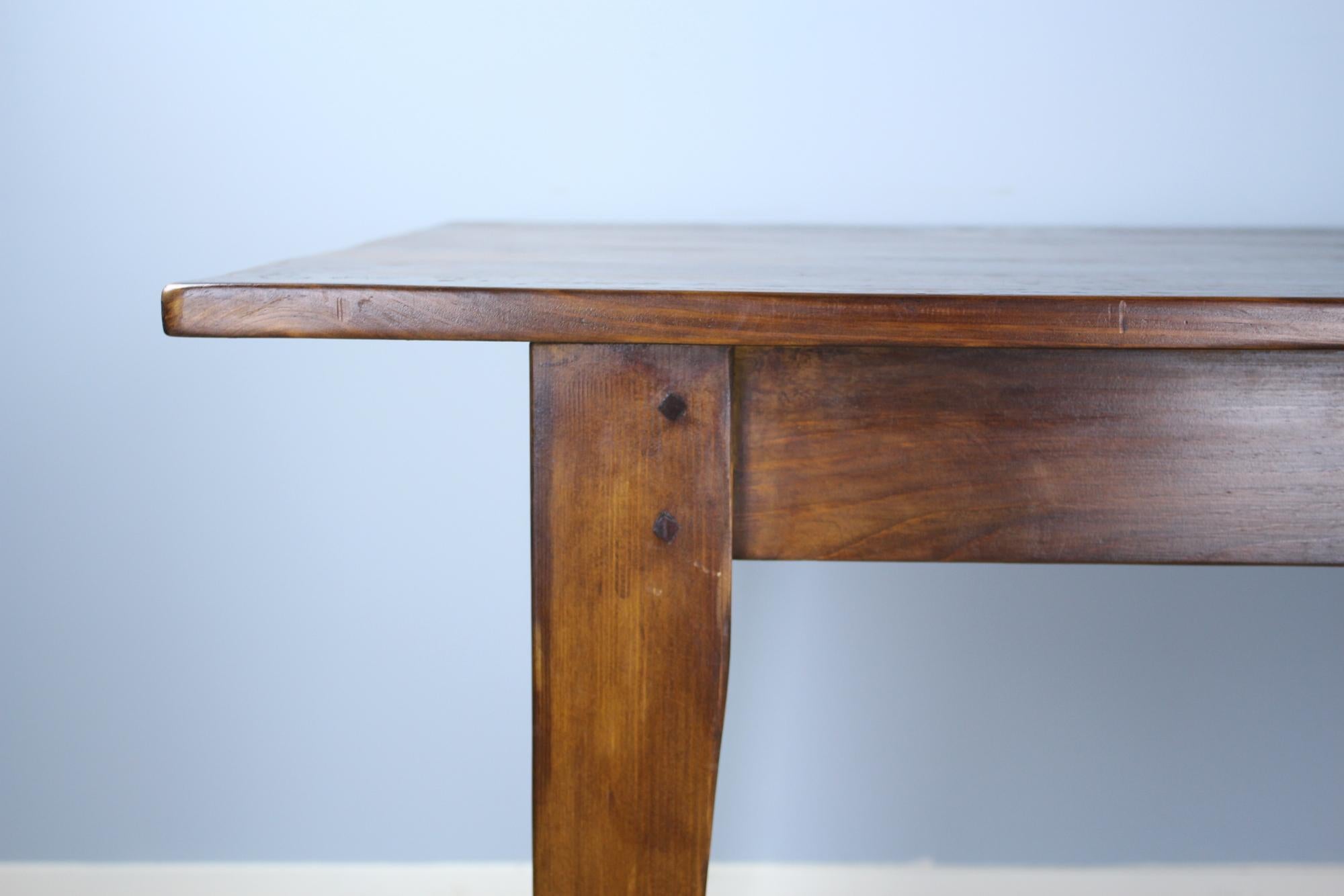 Classic Pine Farm Table, Stained Walnut 4