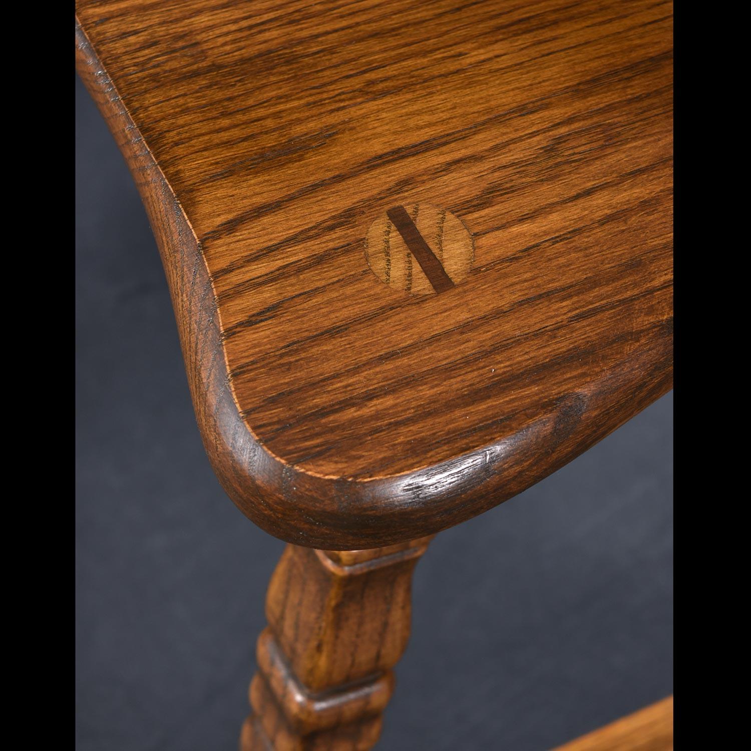 Classic 7-Player Viking Oak Poker Table Set by Romweber in Green Vinyl 4