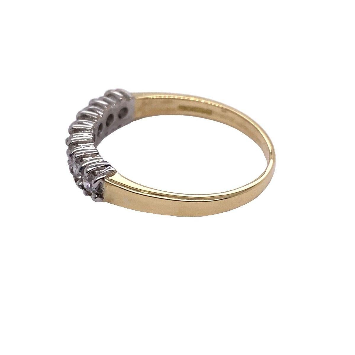 Classic 7-Stone Natural Diamond Set Ring, In 18ct Yellow &White Gold

This diamond ring is gorgeous and can be worn as an half eternity ring. It features a row of 7 stones, 0.50ct of diamonds set into a 18ct yellow and white gold shank. The diamonds