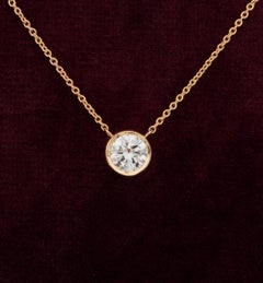 Classic .70 Carat G VVS Diamond Pendant Plus Chain Necklace