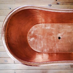 Classic 72" Hammered Copper Freestanding Tub