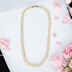 Collier véritable en or 14 carats perlé d'opales de feu scintillantes de 75 carats
