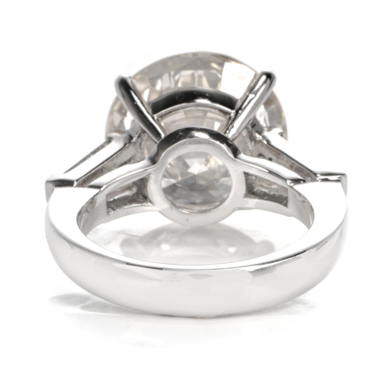 Classic 8.32 Carat Diamond Platinum Engagement Ring 1