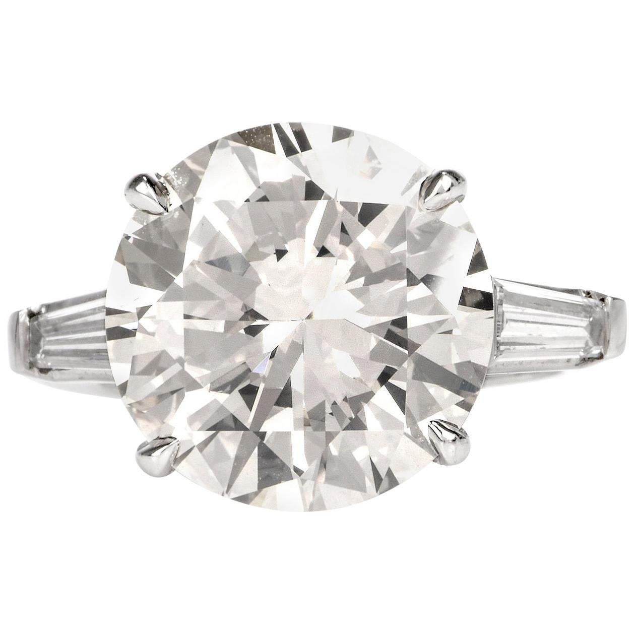 Classic 8.32 Carat Diamond Platinum Engagement Ring