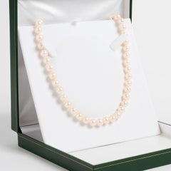 Classic 9 Carat Clasp of Single String of Cultured Pearls