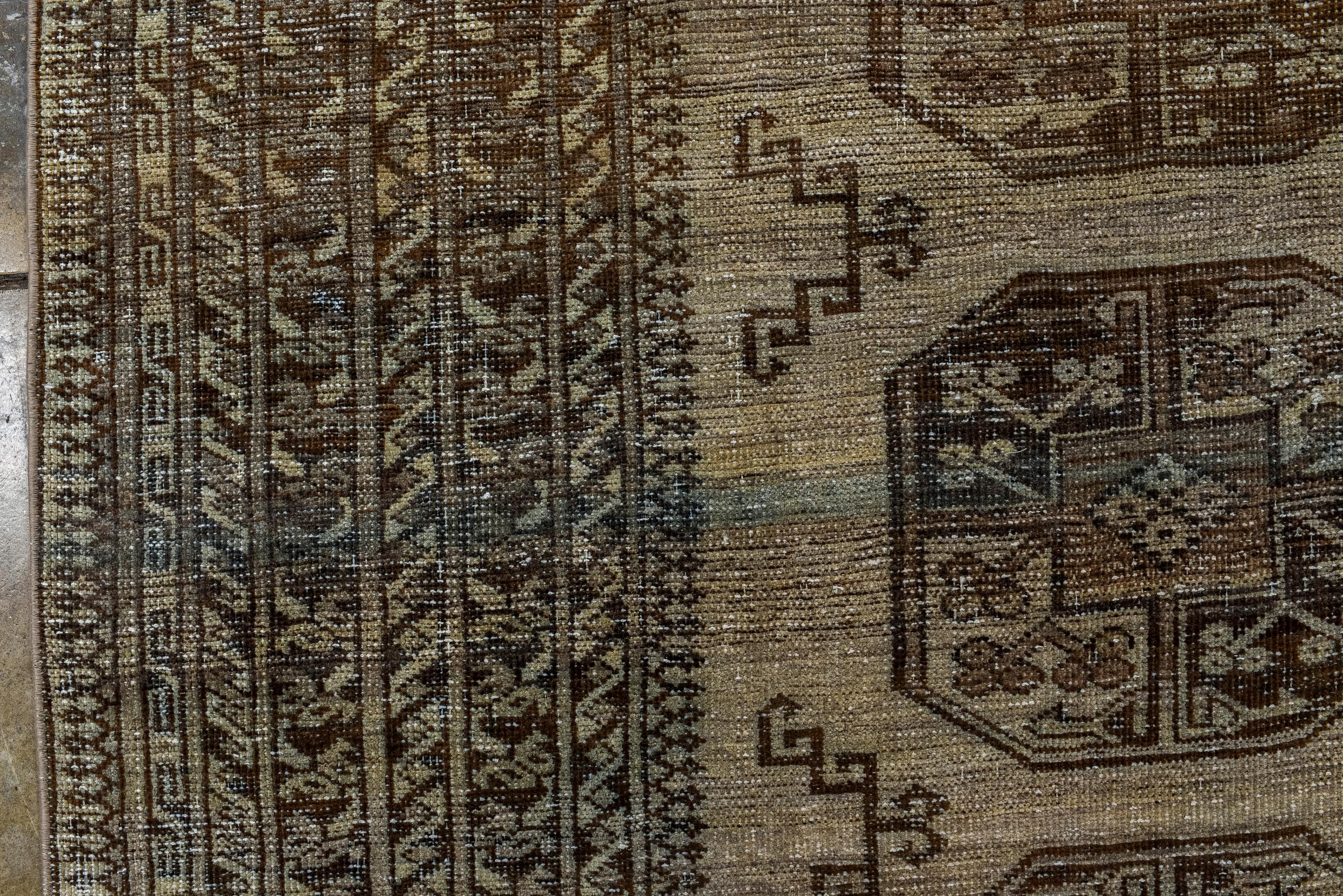 20th Century Classic Afghan Rug with Brown Field  For Sale