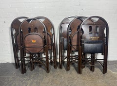 Classic American Bentwood and Iron Folding Chairs 1930s
