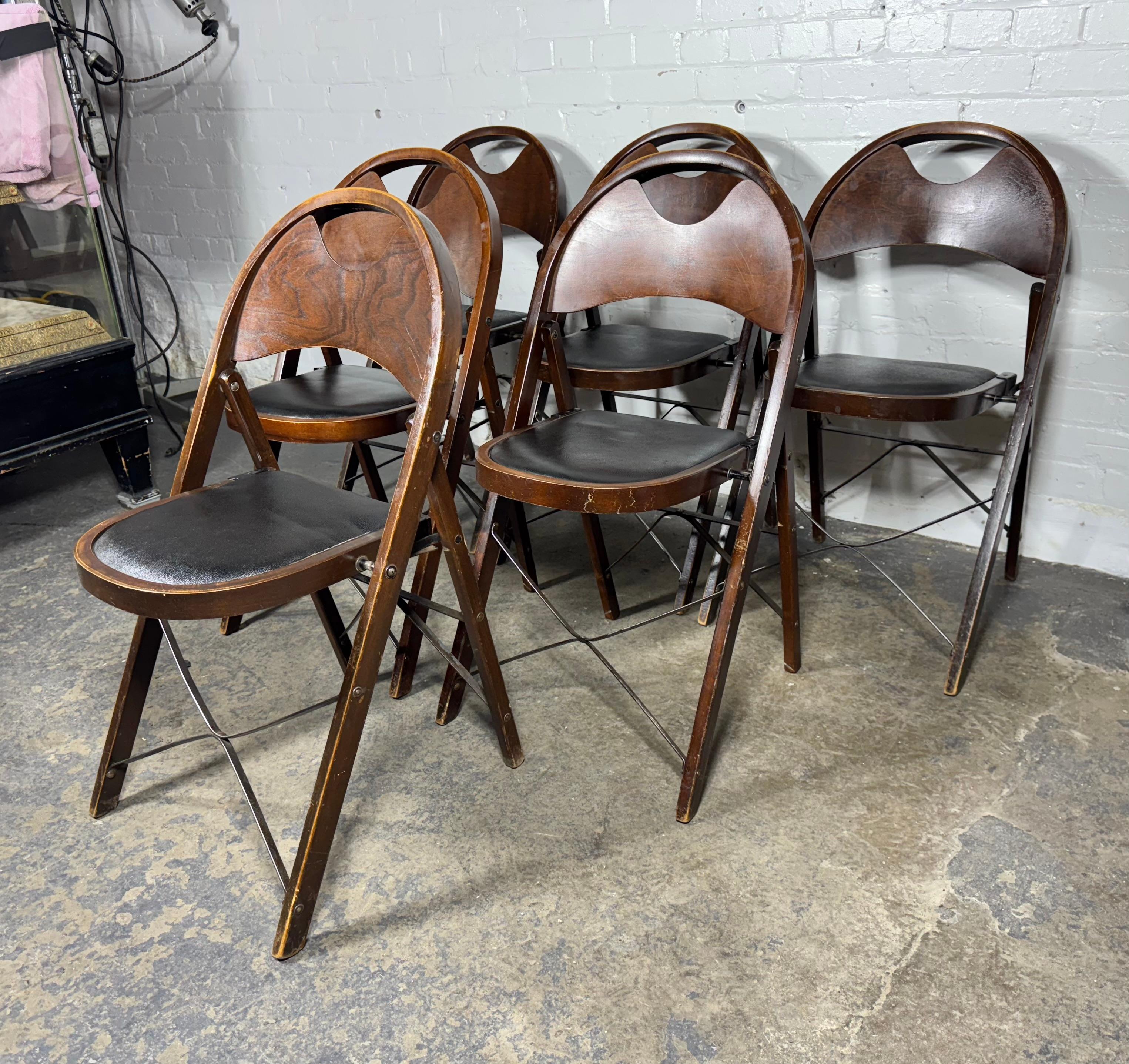 Classic American Bentwood and Iron Folding Chairs For Sale 5