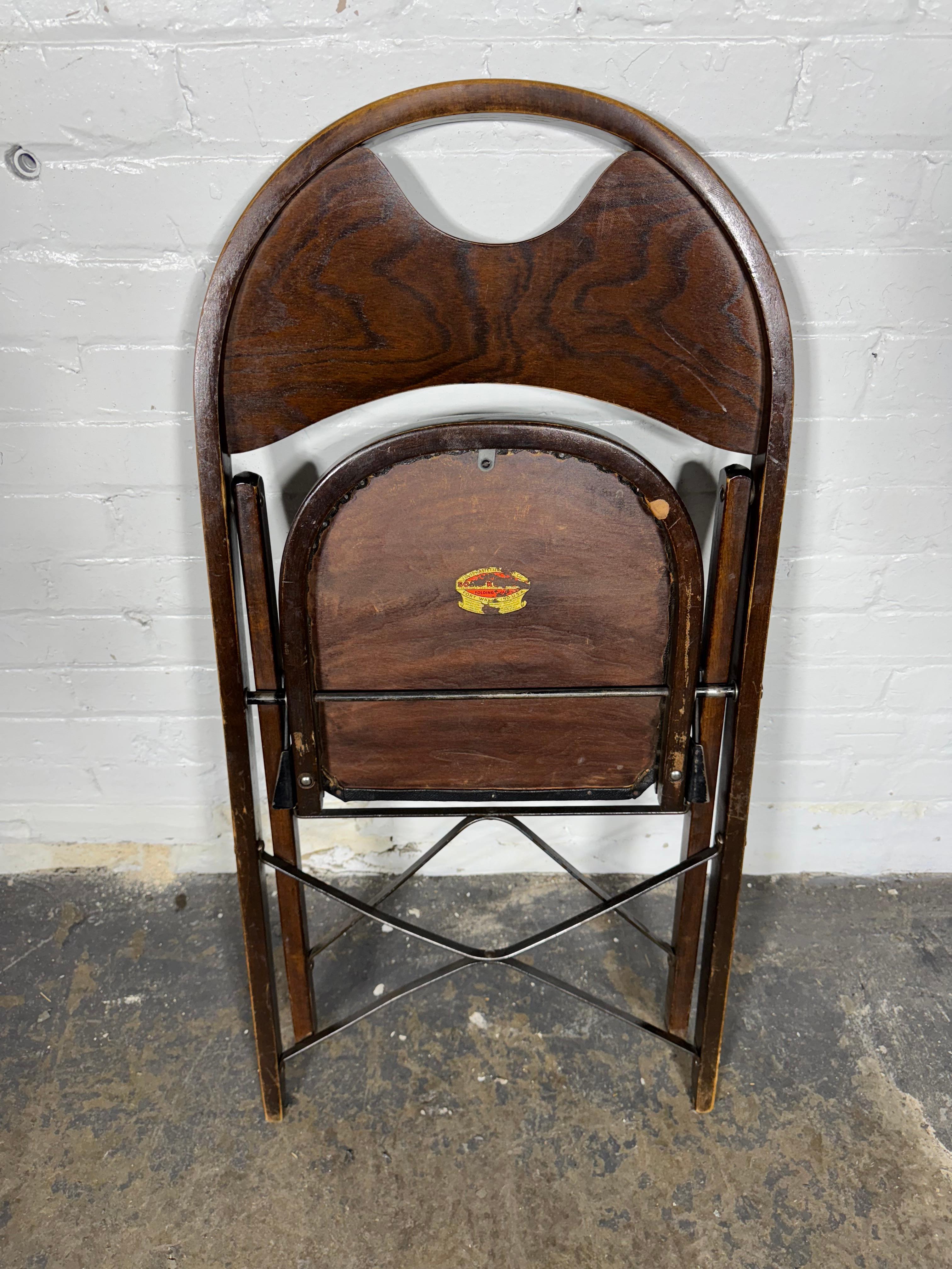 Classic American Bentwood and Iron Folding Chairs For Sale 6