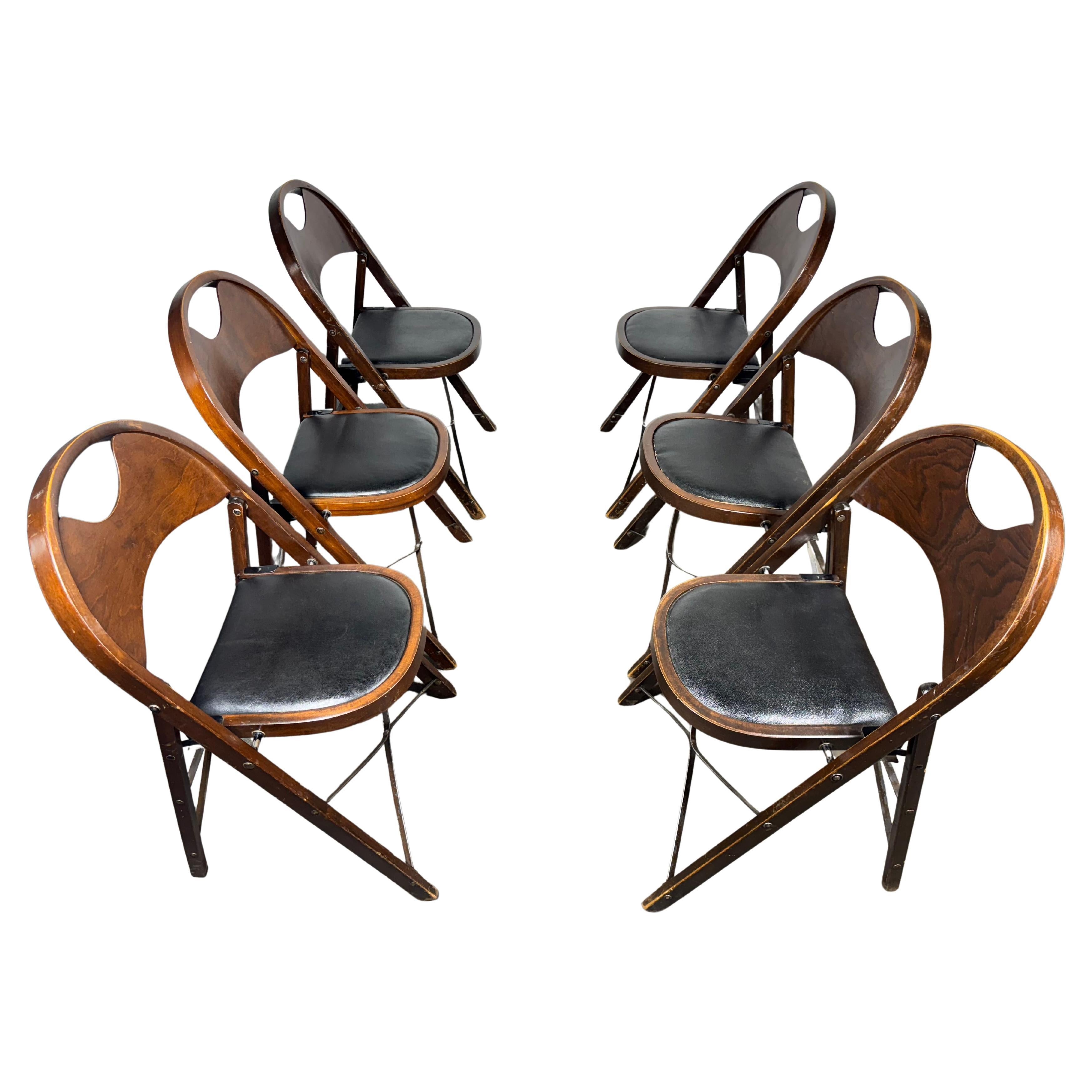 Classic American Bentwood and Iron Folding Chairs