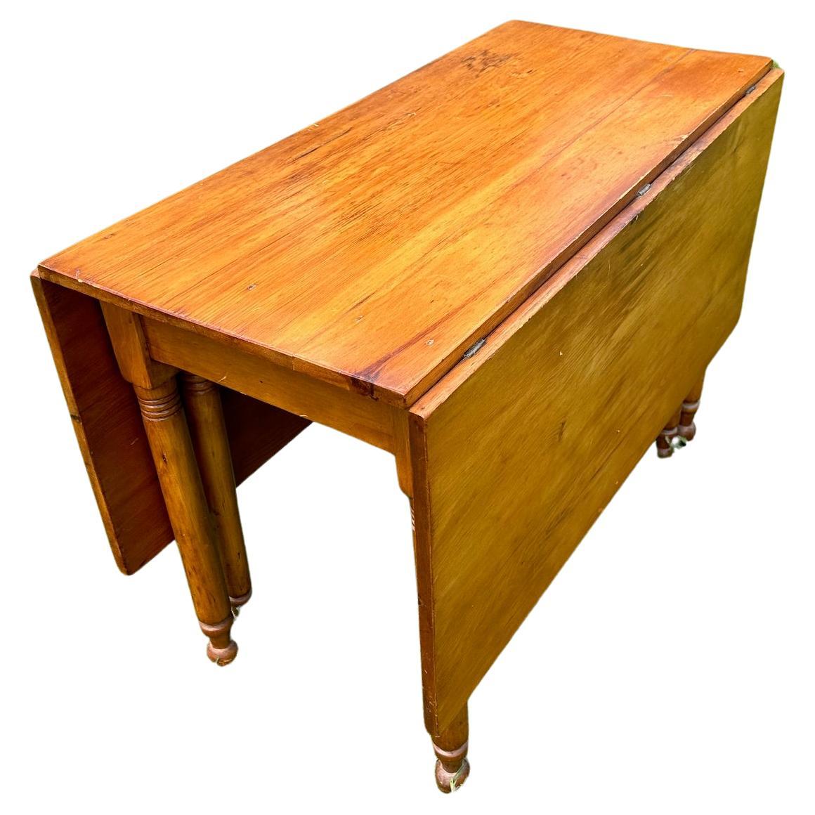 Classic American Drop Leaf Maple Pembroke Table For Sale