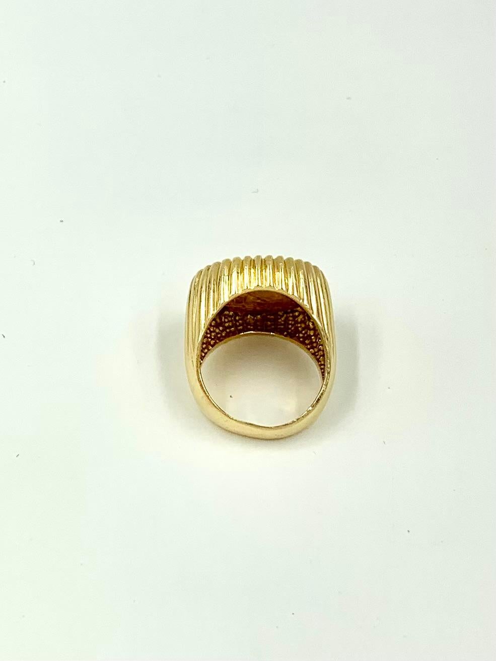 Classic American Indian Head Quarter Eagle 22K Gold Coin 14K Yellow Gold Ring 6